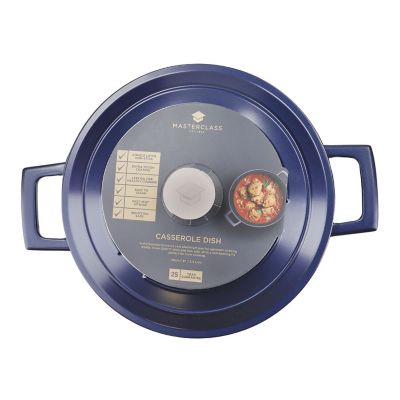 MasterClass 20cm Cast Aluminium Casserole Dish Blue image(3)