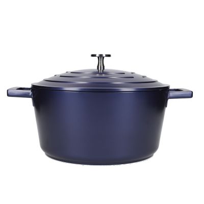 MasterClass 24cm Cast Aluminium Casserole Dish Blue  image(1)