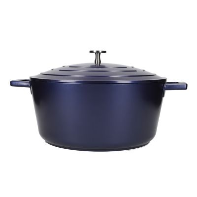MasterClass 28cm Cast Aluminium Casserole Dish Blue image(1)