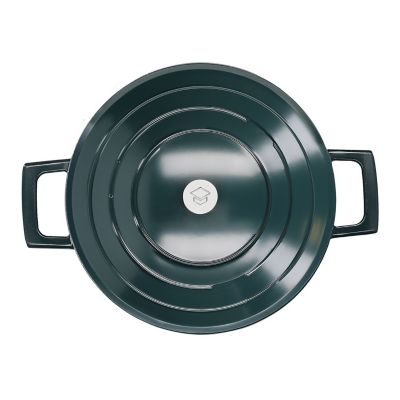MasterClass 20cm Cast Aluminium Casserole Dish Hunter Green  image(4)
