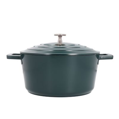 MasterClass 24cm Cast Aluminium Casserole Dish Hunter Green  image(4)