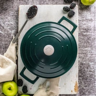 MasterClass 24cm Cast Aluminium Casserole Dish Hunter Green  image(7)