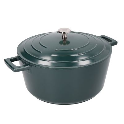 MasterClass 28cm Cast Aluminium Casserole Dish Hunter Green  image(1)
