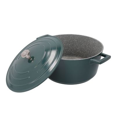 MasterClass 28cm Cast Aluminium Casserole Dish Hunter Green  image(3)