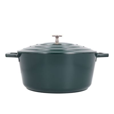 MasterClass 28cm Cast Aluminium Casserole Dish Hunter Green  image(4)