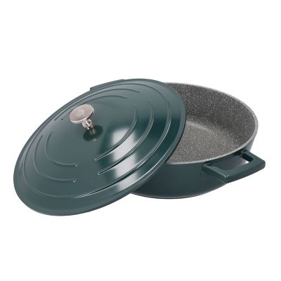 MasterClass 28cm Cast Aluminium Shallow Casserole Dish Hunter Green  image(3)