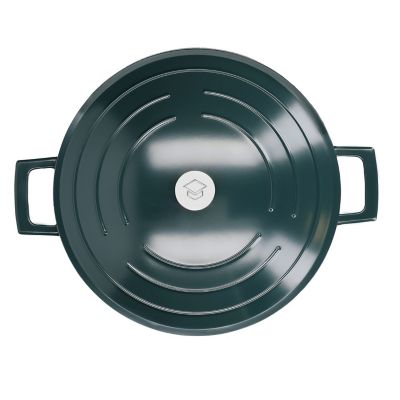MasterClass 28cm Cast Aluminium Shallow Casserole Dish Hunter Green  image(4)