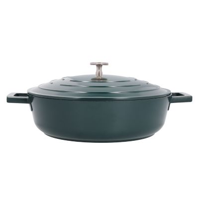 MasterClass 28cm Cast Aluminium Shallow Casserole Dish Hunter Green  image(5)