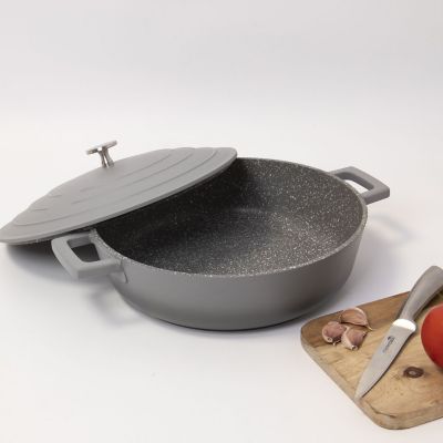 MasterClass 28cm Cast Aluminium Shallow Casserole Dish Grey Ombre image(4)