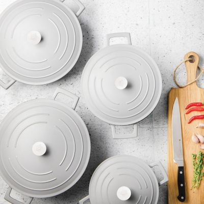 MasterClass 28cm Cast Aluminium Casserole Dish Grey Ombre image(11)