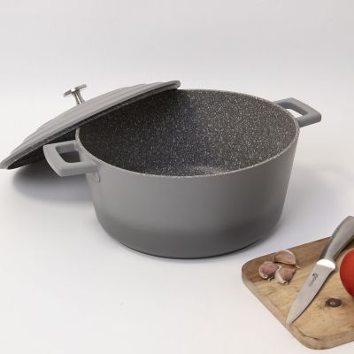 MasterClass 28cm Cast Aluminium Casserole Dish Grey Ombre image(7)