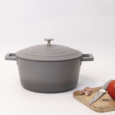 MasterClass 24cm Cast Aluminium Casserole Dish Grey Ombre image(2)