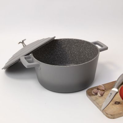 MasterClass 24cm Cast Aluminium Casserole Dish Grey Ombre image(4)