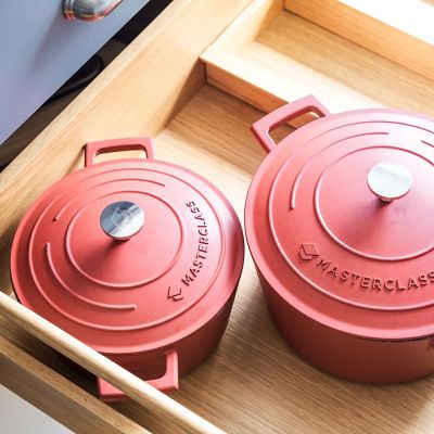 MasterClass 20cm Cast Aluminium Casserole Dish Red image(11)