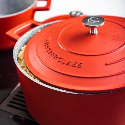 MasterClass 20cm Cast Aluminium Casserole Dish Red image(8)