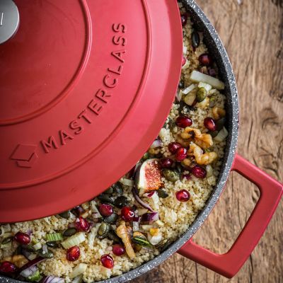 MasterClass 20cm Cast Aluminium Casserole Dish Red image(9)