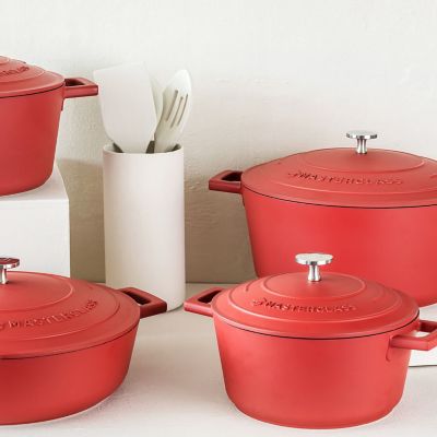 MasterClass 28cm Cast Aluminium Casserole Dish Red image(10)