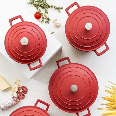 MasterClass 28cm Cast Aluminium Casserole Dish Red image(11)
