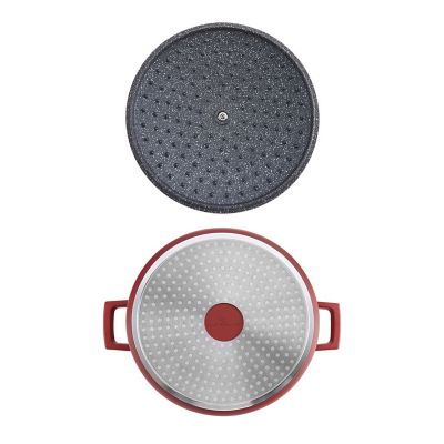 MasterClass 28cm Cast Aluminium Casserole Dish Red image(4)