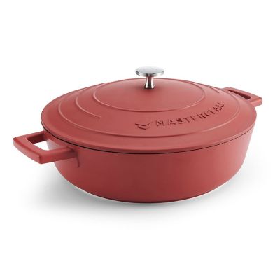 MasterClass 28cm Cast Aluminium Shallow Casserole Dish Red image(1)