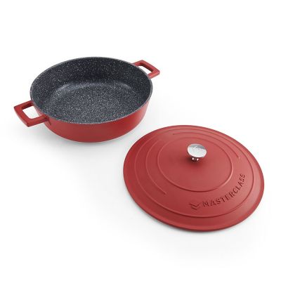 MasterClass 28cm Cast Aluminium Shallow Casserole Dish Red image(3)