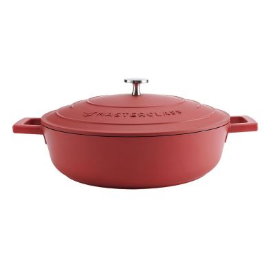 MasterClass 28cm Cast Aluminium Shallow Casserole Dish Red image(6)