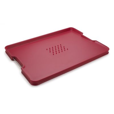 Joseph Joseph Cut&Carve™ Plus Multi-function Red Chopping Board, Extra Large image(1)