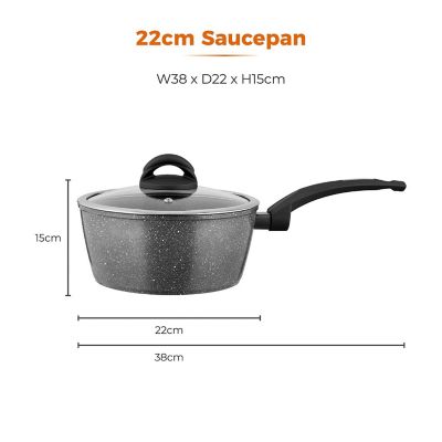 Tower Cerastone Graphite Saucepan - 22cm image(9)