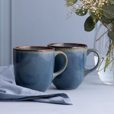Reactive Glaze Blue Mug 400ml image(2)