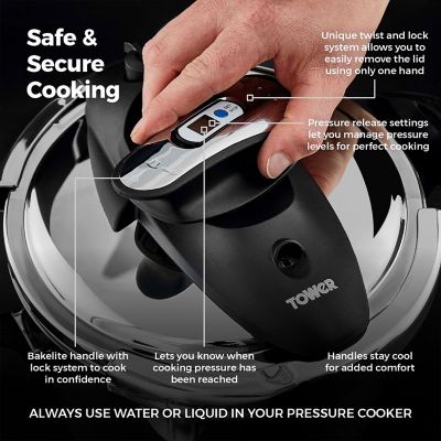 Tower One-Touch Ultima 4L Pressure Cooker T920002 image(5)