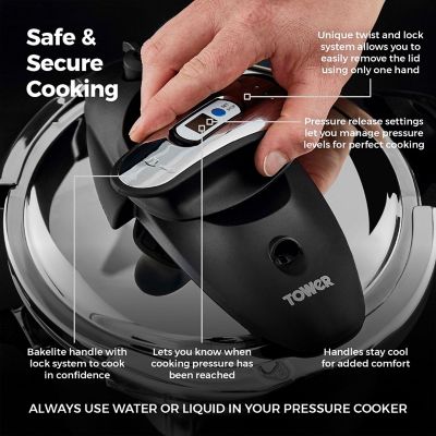 Tower One-Touch Ultima 6L Pressure Cooker T920003  image(5)