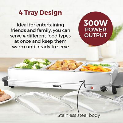 Tower Buffet Server 2 x 2.5L and 2 x 1.2L T16151 image(2)