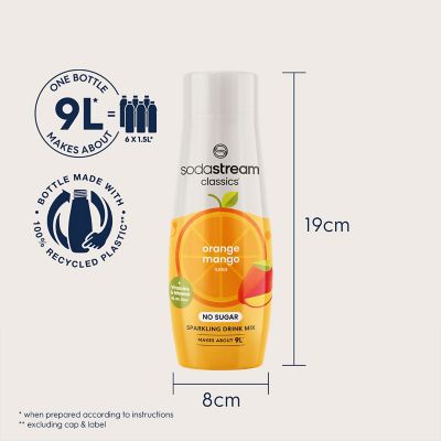 SodaStream Classics Zero Orange Mango Sparkling Drink Mix 440ml image(5)
