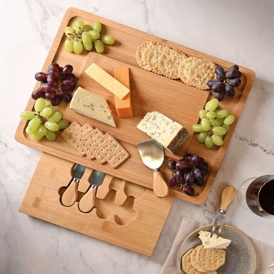 Lakeland Bamboo Cheeseboard with Knives image(2)