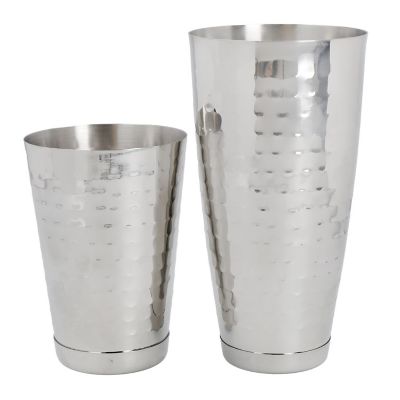 BarCraft 8-Piece Boston Cocktail Maker Set with Hammered Finish image(3)