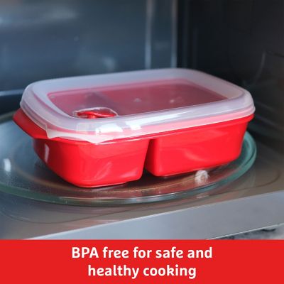 Prestige Microwave 1.3L Divided Container - Red image(6)