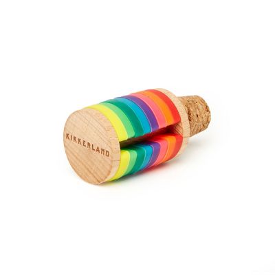 Kikkerland Rainbow Wine Rings & Stopper image(4)