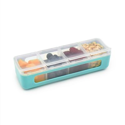 Melii Snackle Box with 4 Compartments - Blue