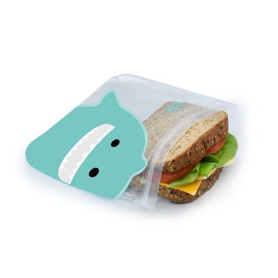 Melii EVA Reusable Snack Bags - Bulldog and Shark Pack of 4 image(5)