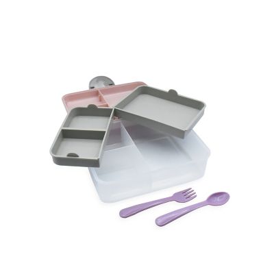 Melii 2 Tier Bento Box with 6 Compartments – Pink and Purple image(4)
