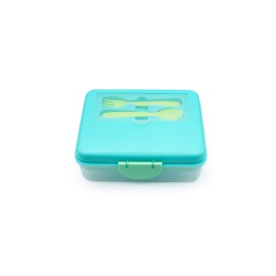 Melii 2 Tier Bento Box with 6 Compartments – Blue and Mint image(3)