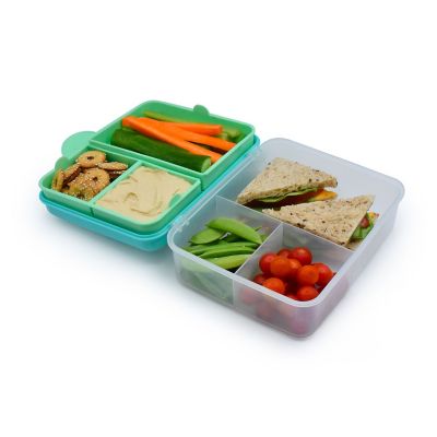 Melii 2 Tier Bento Box with 6 Compartments – Blue and Mint image(5)