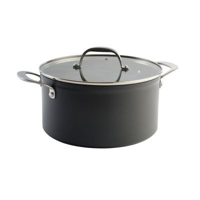 Lakeland Hard Anodised 24cm Casserole Pan with Glass Lid