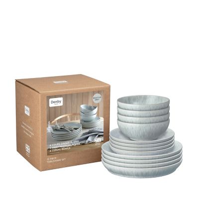 Denby Reactive Grey Coupe - 12 Piece Dinner Set image(6)