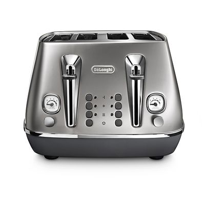 De Longhi Distinta Flair 4 Slice Toaster Silver CTI4003.S Lakeland