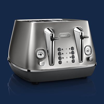 De’Longhi Distinta Flair 4-Slice Toaster Finesse Silver CTI4003.S image(2)