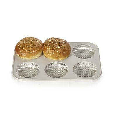 Silikomart 6-Hole Silicone Burger Bread Mould image(3)