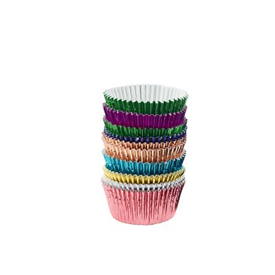 120 Foil Cupcake Cases – 8 bright vibrant Colours image(2)