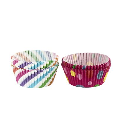 Swirls and Spots Greaseproof Cupcake Cases 80 Pack - (Image 2)