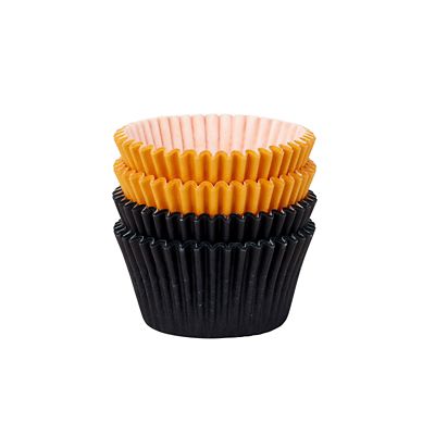 72 Black and Orange Halloween Cupcake Cases Lakeland